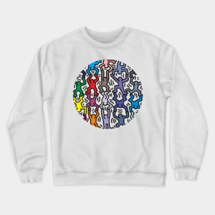 Colorful Circle People Crewneck Sweatshirt